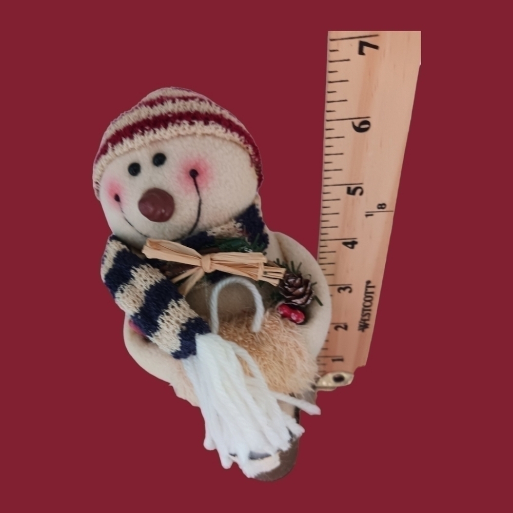 The cherished fabric snowman christmas decoration - Picture 8 of 8